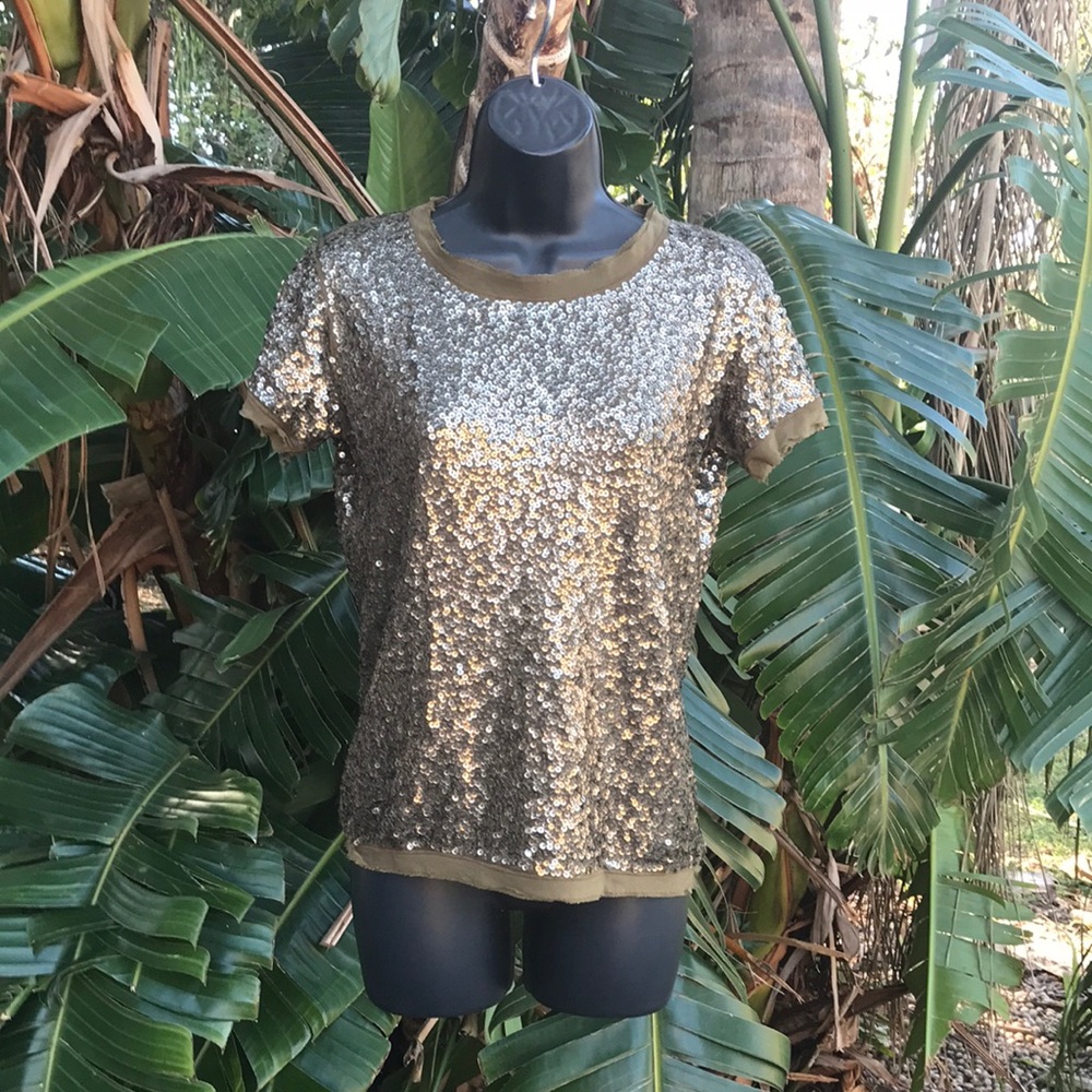 j crew sequin T-shirt